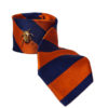 Club necktie navy/orange gold pin
