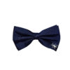 Bow tie bug silver pin navy blue